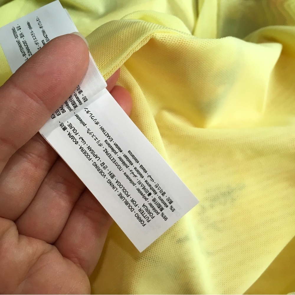 Zara maxi dress tulle floral yellow size s new - Picture 8 of 9